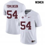 NCAA Women's Alabama Crimson Tide #54 Dalvin Tomlinson Stitched College Nike Authentic White Football Jersey NK17B46BW